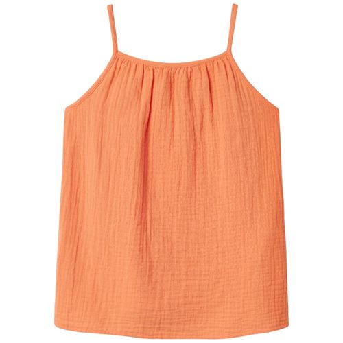 Blusa anaranjada de tirantes para niña