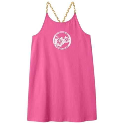 Vestido rosado estampado para niña