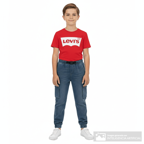 Jeans Levi's cargo azul denim para niño