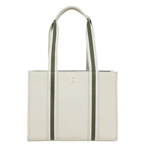 Cartera tote Tommy Hilfiger color beige para mujer
