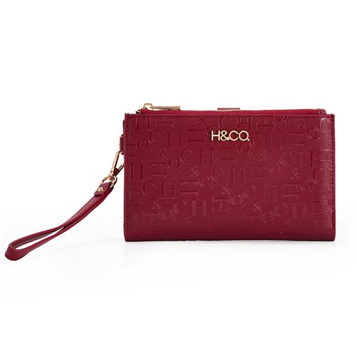 Billetera flap H&Co color rojo para mujer