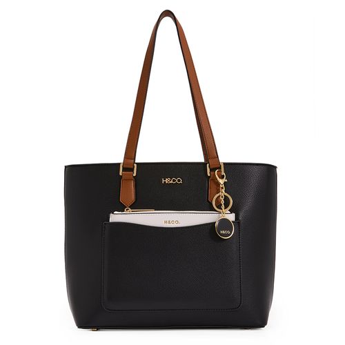 Cartera tote H&Co color negro para mujer