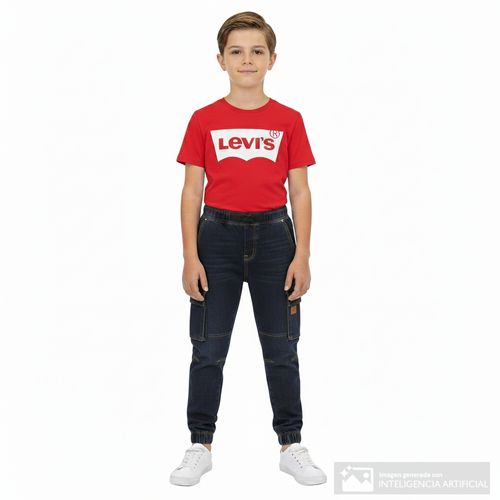 Jeans Levi's cargo azul oscuro denim para niño