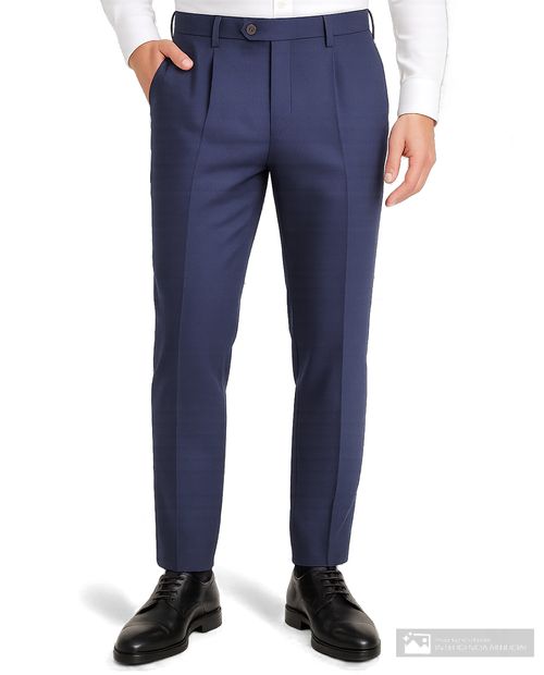 Pantalón formal PuroEGO slim fit azul navy heather para hombre