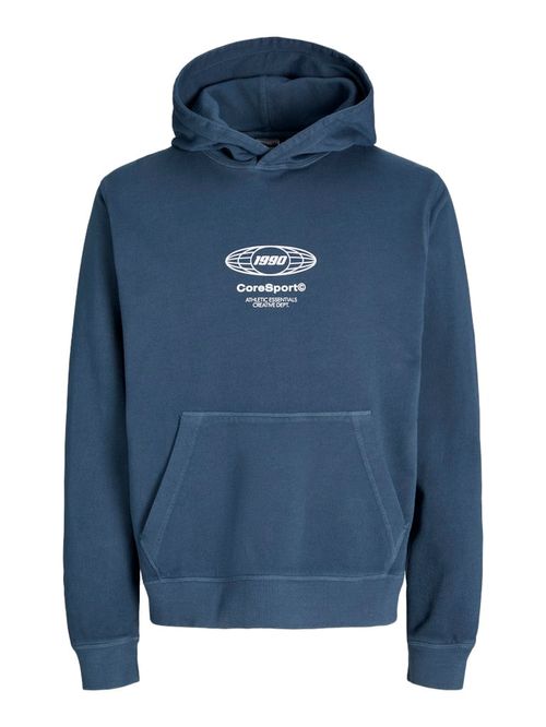 Suéter hoodie Jack & Jones turquesa estampado para hombre