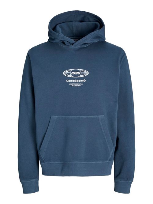 Suéter hoodie Jack & Jones turquesa estampado para hombre