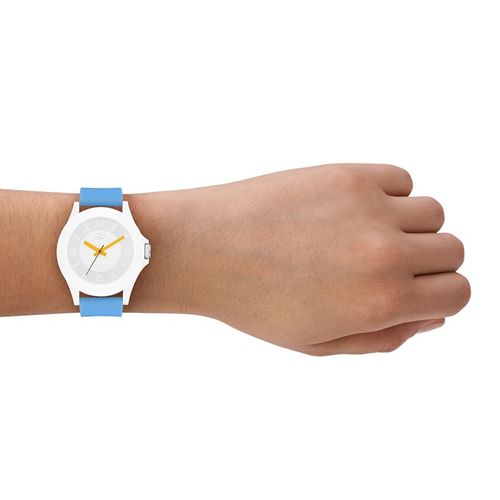 Reloj Skechers análogo Argentina Mundial de silicón celeste unisex