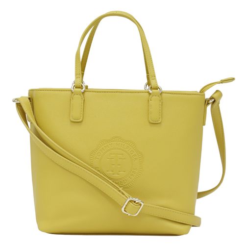 Cartera tote Tommy Hilfiger color amarillo para mujer