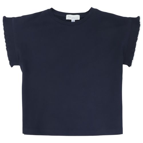 Blusa azul sólido para niña