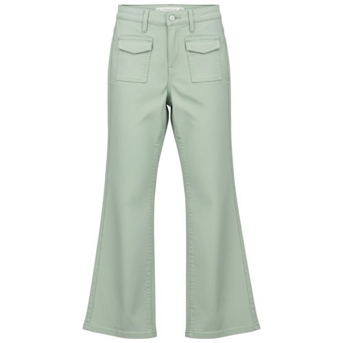 Jeans flare verde menta denim para niña