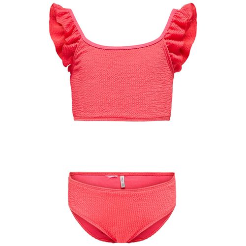 Traje de baño 2 piezas coral texturizada para niña