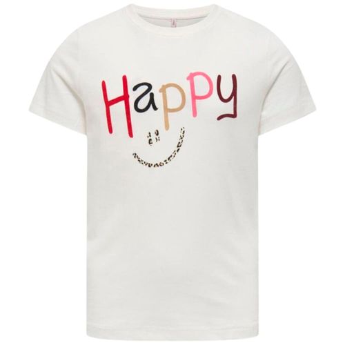 Camiseta blanco con estampado para niña