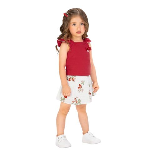 Conjunto bicolor con diseño estampado para niña