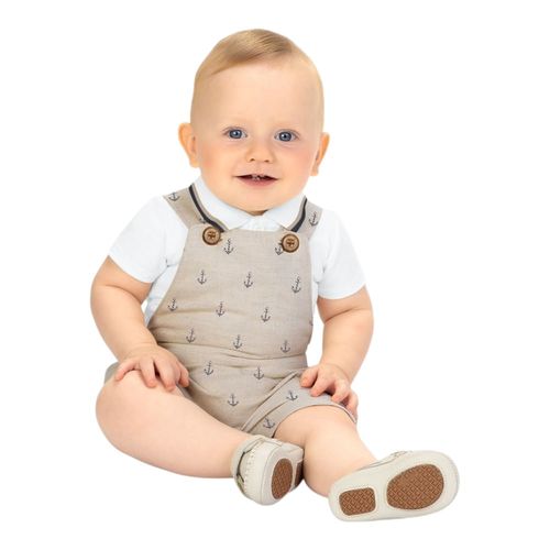 Conjunto de 2 piezas bicolor estampado para niño