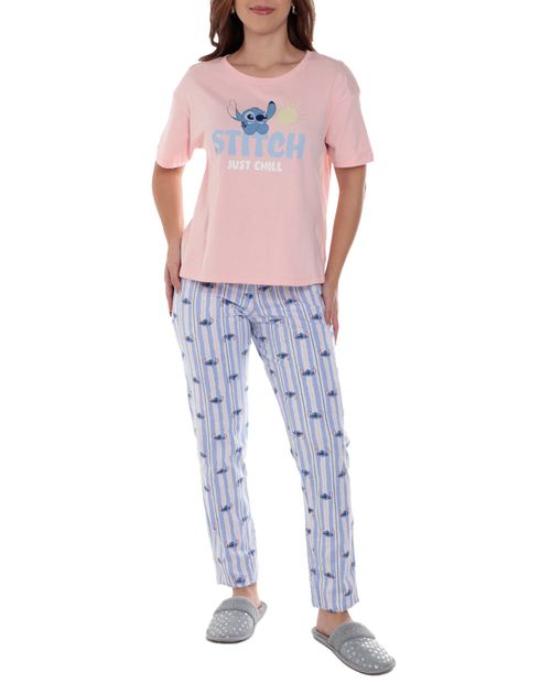 Pijama con pantalón St. Jacks estampada de Stich para mujer