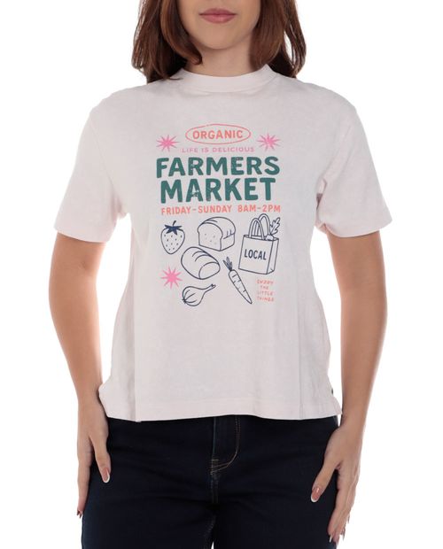 Camiseta Orange estampada manga corta para mujer