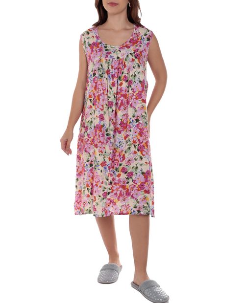 Camisón Nicolle estampado sin mangas para mujer