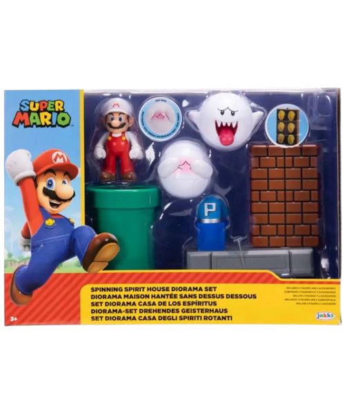 Super Mario Set Diorama Casa de los Espíritus 6 cm