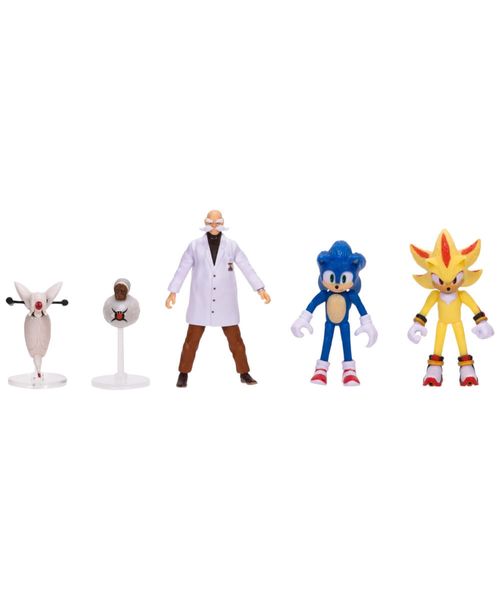 Sonic the hedgehog 3 - Set de 5 figuras articuladas 6 cm
