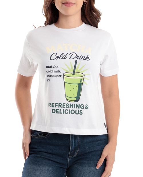 Camiseta Orange estampada manga corta para mujer