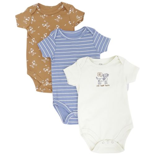 Set de 3 mamelucos multicolor para bebé niño