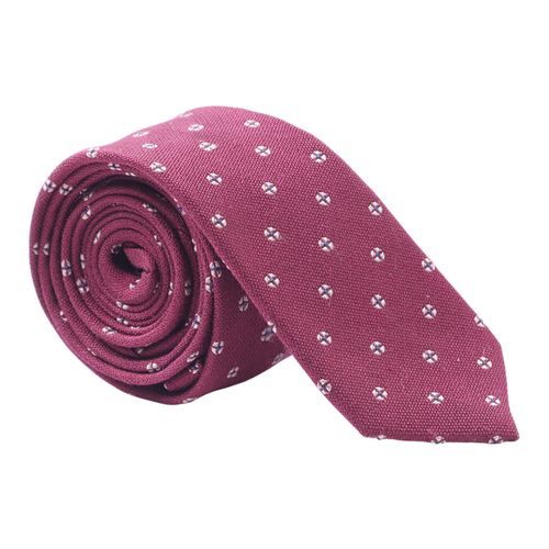 Corbata Unexpected rosada con mini print de pelotas para hombre