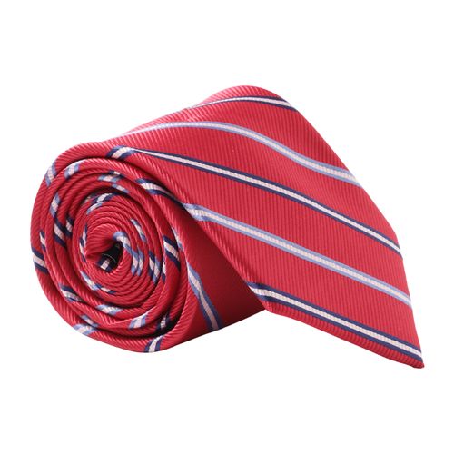 Corbata Izod roja rayada para hombre