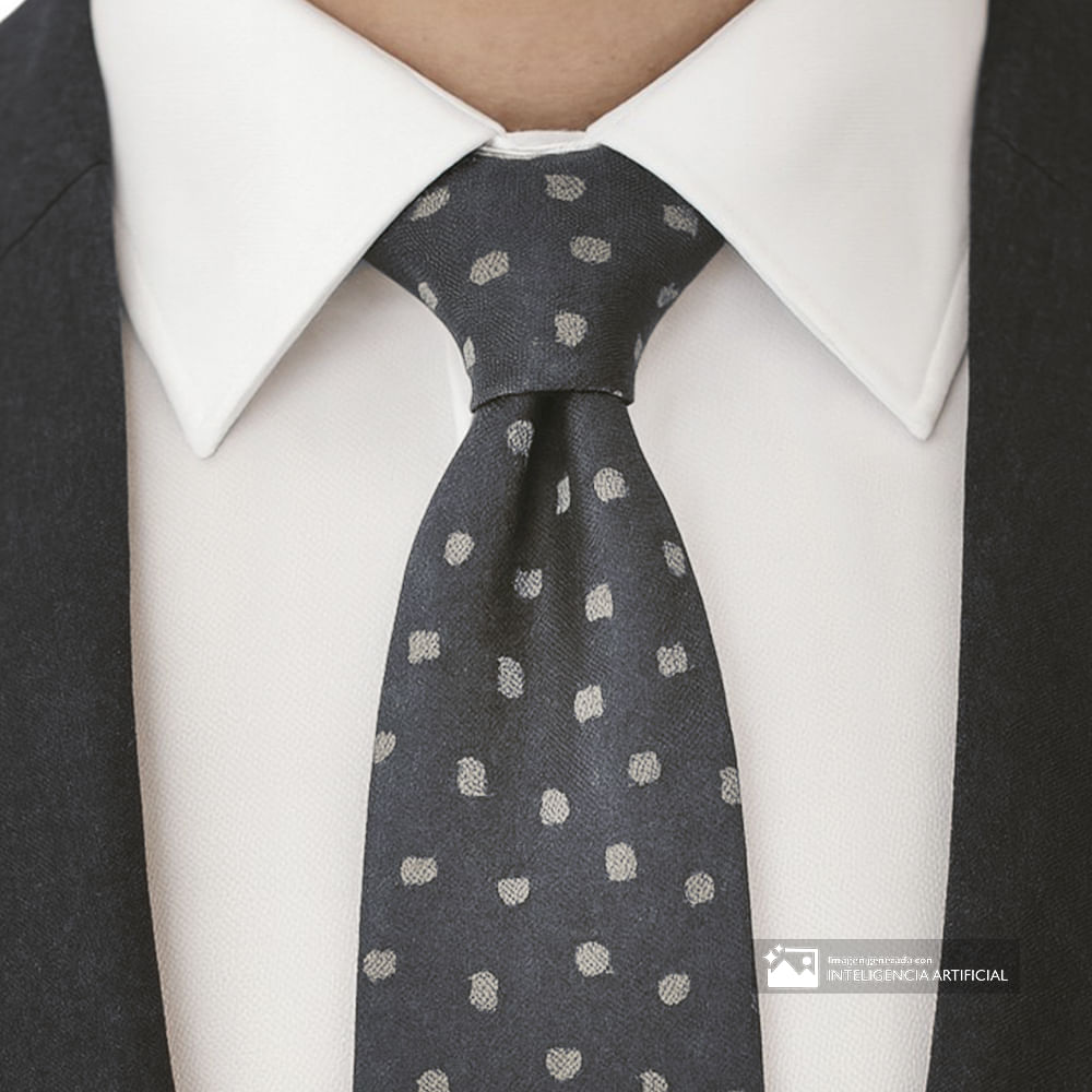Corbata Unexpected negra con mini print para hombre - Siman Costa Rica