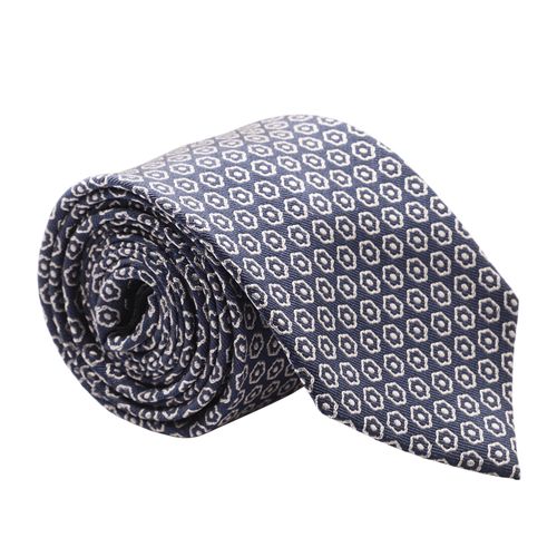 Corbata Unexpected azul navy con mini print floral para hombre