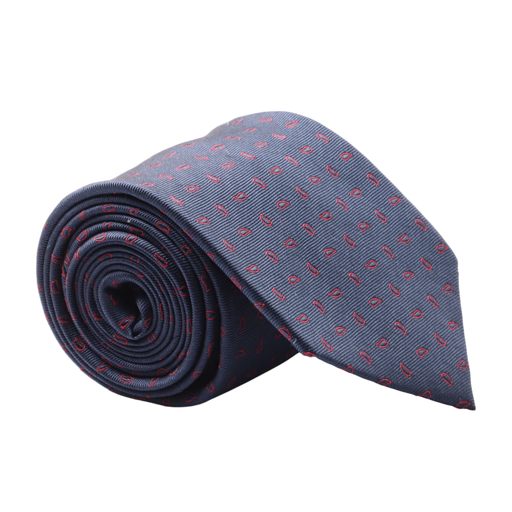 Corbata Unexpected azul navy con mini print para hombre