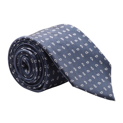 Corbata Unexpected azul navy con mini print para hombre