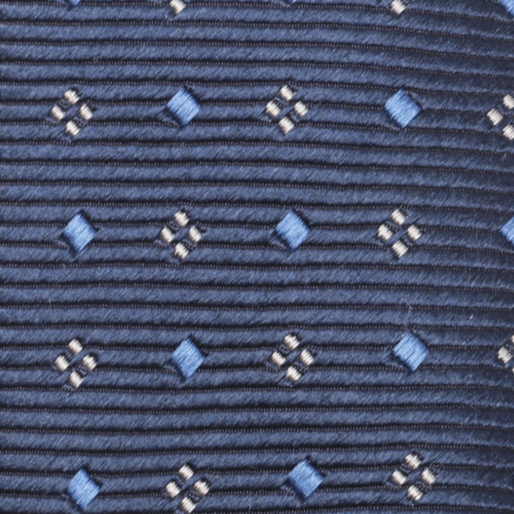 Corbata Unexpected azul navy con mini print de rombos para hombre ...