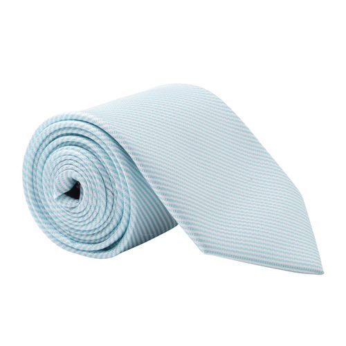Corbata Izod celeste rayada para hombre