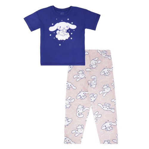 Pijama de 2 piezas multicolor con estampado de Cinnamoroll para niña
