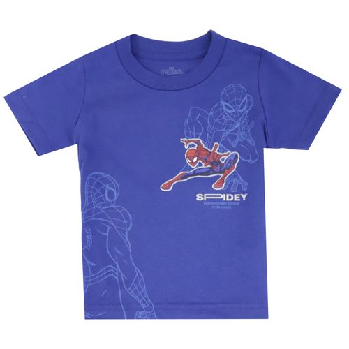 Camiseta azul con estampado de Spiderman para niño