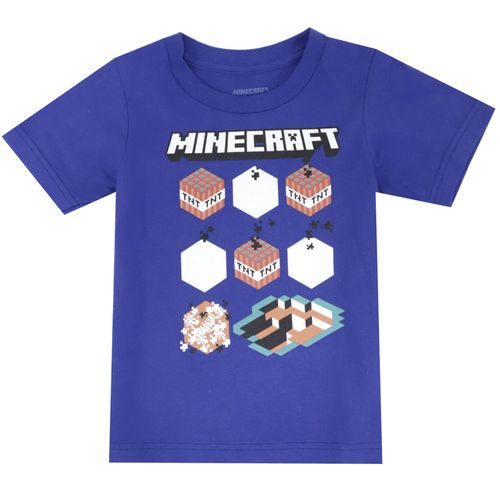 Camiseta azul con estampado de Minecraft para niño