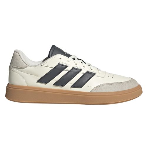 Zapato Adidas Courtblock beige deportivo casual para hombre