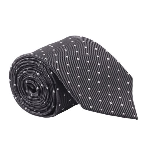 Corbata Unexpected gris oscuro con puntos para hombre