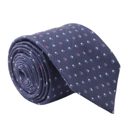 Corbata Unexpected azul navy con mini print para hombre