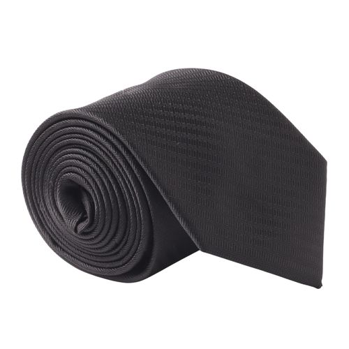 Corbata Izod negra con rayas texturizadas para hombre