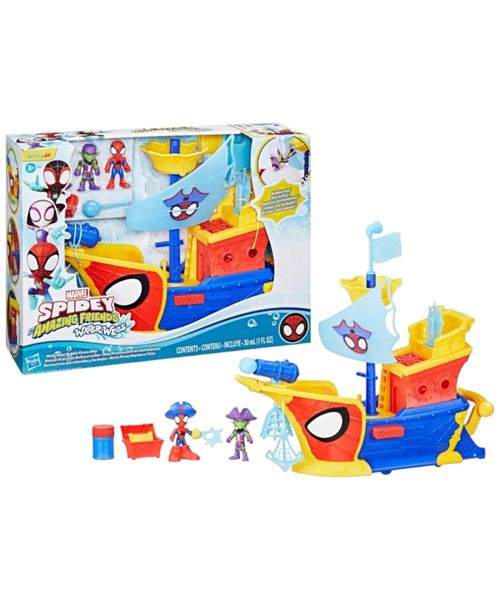 Spidey set barco 43 cm con figuras incluye accesorios