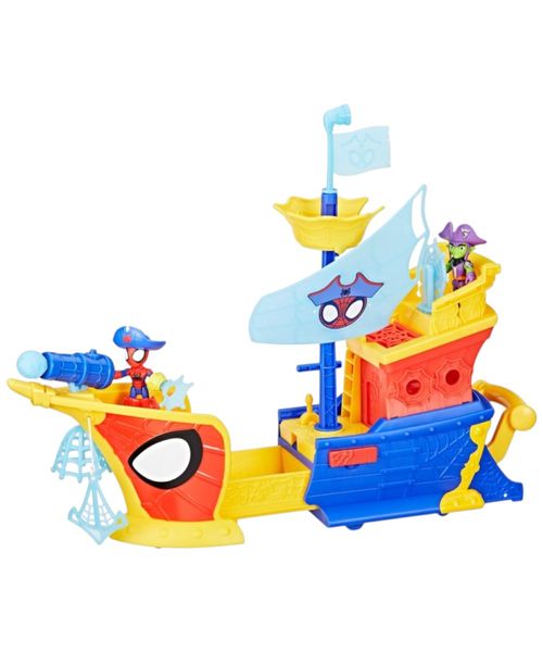 Spidey set barco 43 cm con figuras incluye accesorios