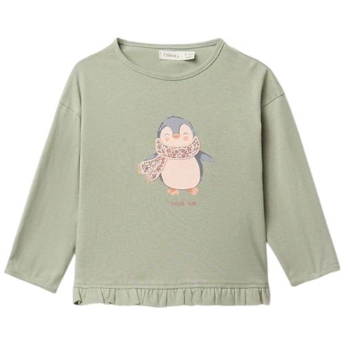 Camiseta verde estampada para bebe niña