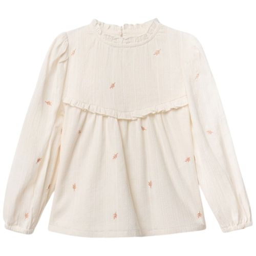 Blusa beige estampada para niña