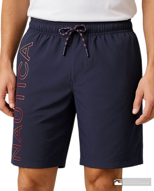 Calzoneta de baño Nautica azul navy estampada para hombre