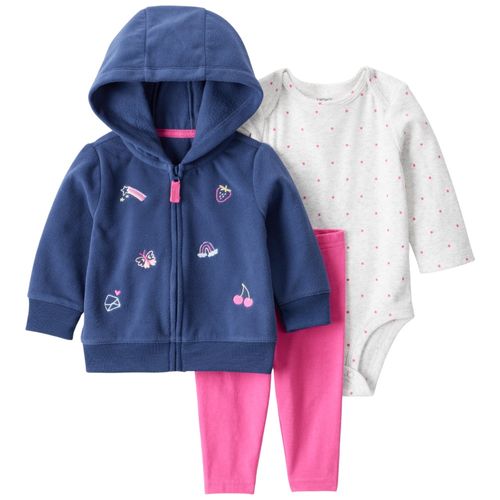 Conjunto de 3 piezas multicolor con estampado para bebé niña