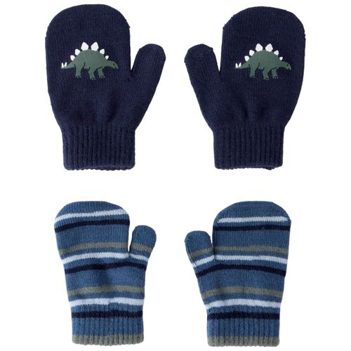 Set de 2 guantes tejido azules para niño