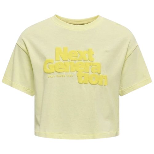 Camiseta amarilla con estampado para niña