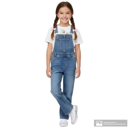 Overall azul denim para niña
