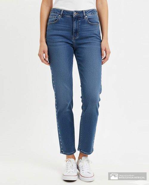 Jeans Orange wide leg azul de cintura alta para mujer